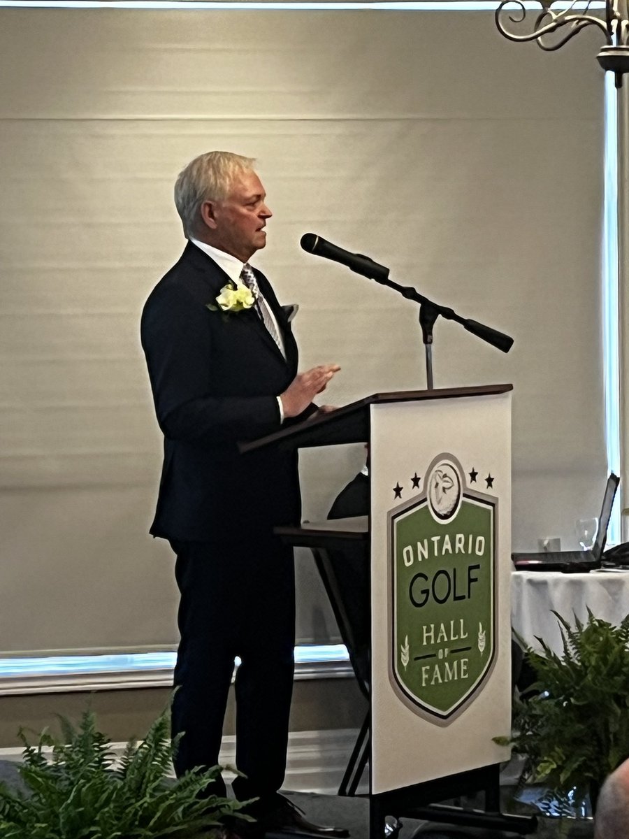 Going4theGreen's tweet photo. "An angel of golf."
- MC Rod Black on the induction of @YoungerGolf into the @TheGolfOntario HOF. I consider myself lucky to call him a friend. He's one of the best in the game. https://t.co/8IwcLbqYv8