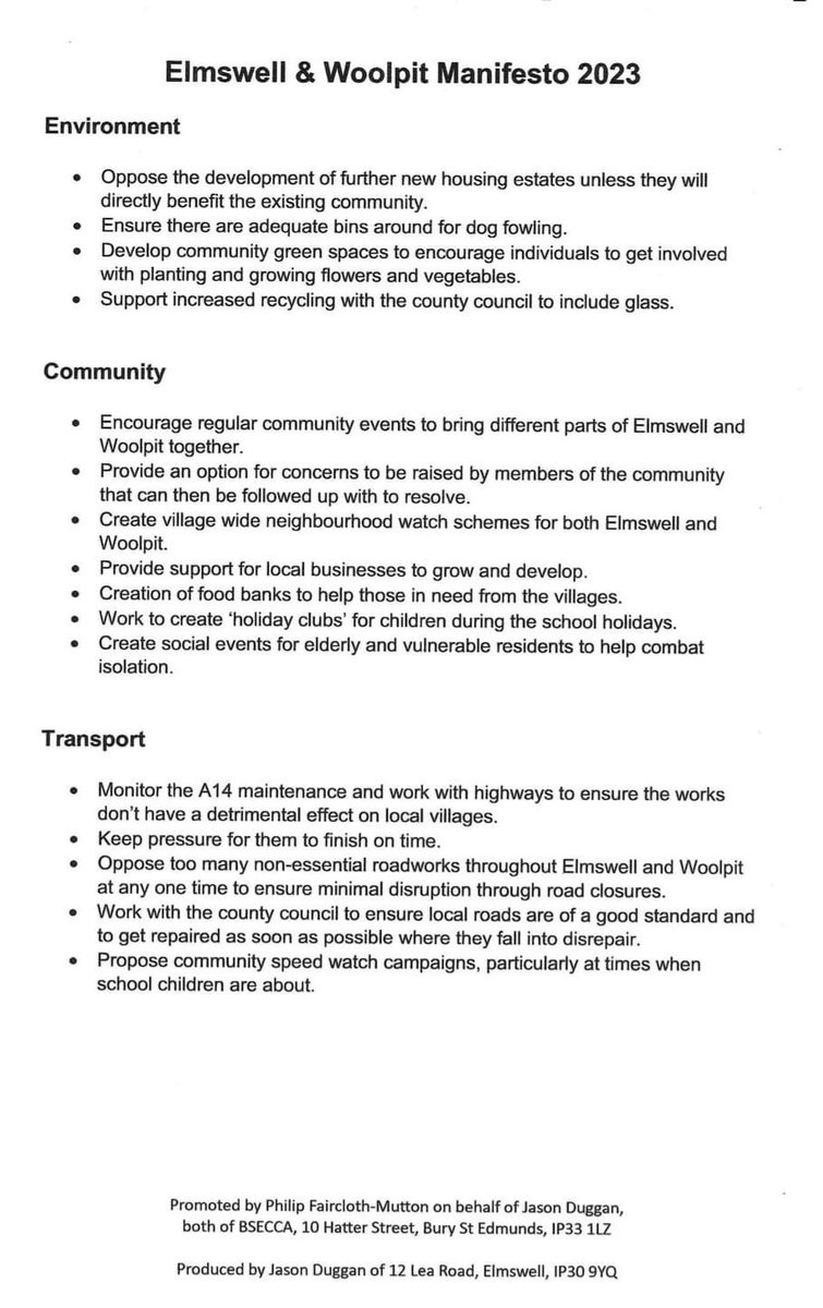 What does voting for me mean for the people of #elmswell and #woolpit?

Here are my promises to you all, at a bare minimum.

<a href="/MidSuffolk/">Mid Suffolk District Council</a> <a href="/BSECCA/">Bury St Edmunds Conservatives</a> <a href="/Conservatives/">Conservatives</a> <a href="/EADT24/">East Anglian Daily Times</a>

#VoteConservative #LocalElections2023 #MidSuffolkDistrictCouncil #MSDC