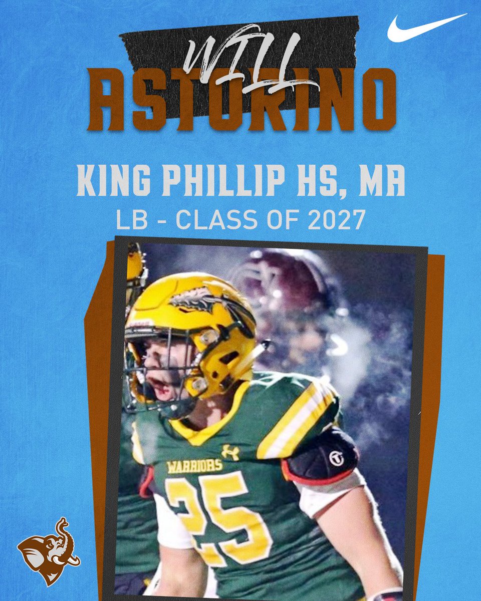 Welcome WILL ASTORINO out of King Phillip HS, MA to the class of 2027! hudl.com/video/3/157256… 🐘 #jumbopride