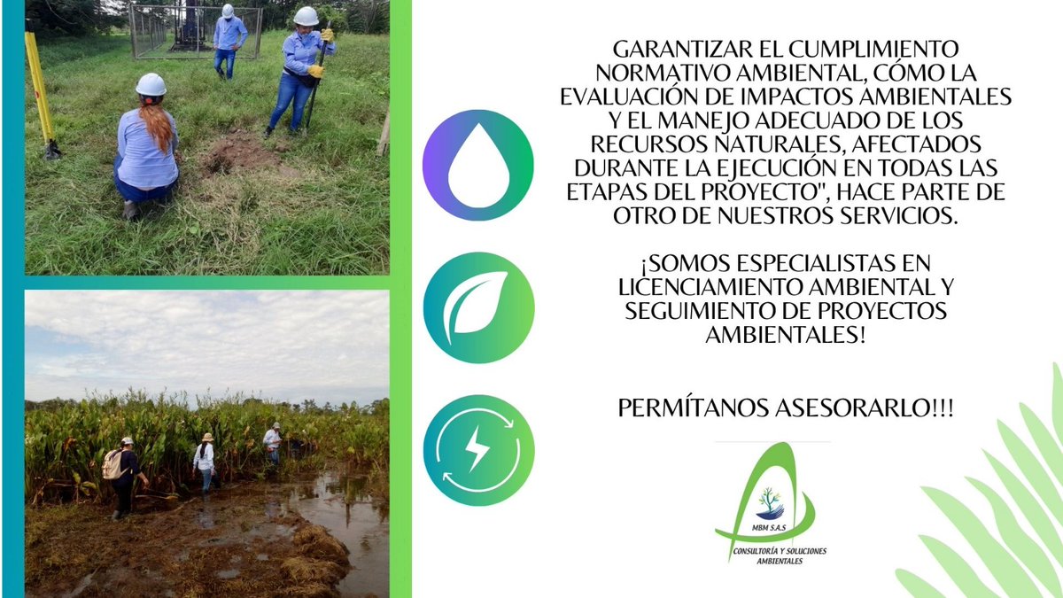 SasAlianza's tweet photo. Contáctenos para poder asesorarlo, en nuestro siguiente servicios:  
🍃 Diagnósticos de alternativas ambientales 
🍃 Estudios de impacto ambiental. 
🍃 Planes de manejo ambiental 
🍃 Planes de adaptación de la guía ambiental       
🍃 Tramite licencia ambientales. https://t.co/SdlSA1R63B