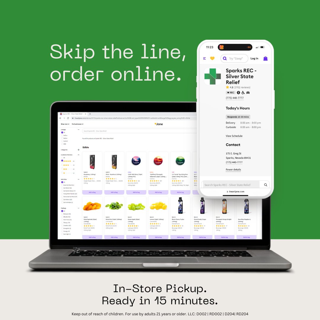 In-store pick up now available! Order online the same way you do with curbside and delivery! New to the system? Order via our website (link in our bio) or iheartjane