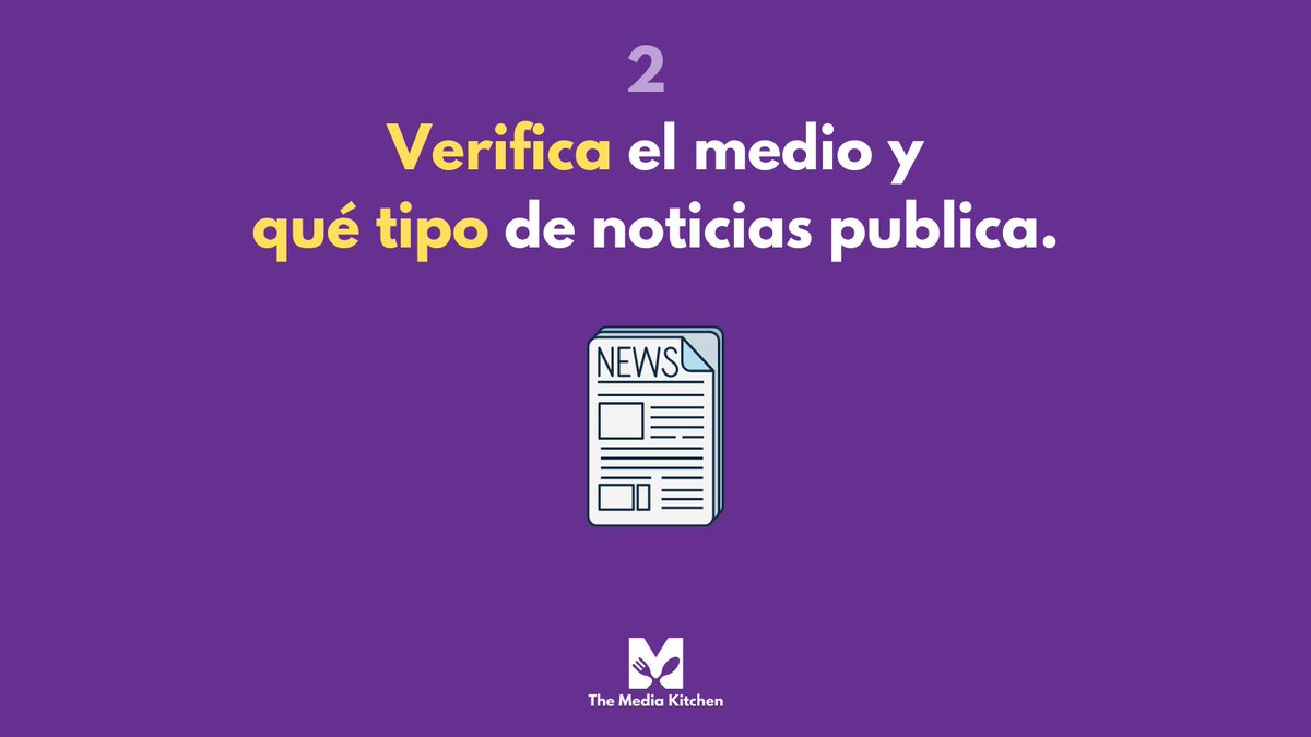 TMKitchen_'s tweet photo. 📰 ¿Sabes identificar #fakenews? 📰

📺 En The Media Kitchen te damos 5️⃣ #consejos para que ya no compartas #noticas #falsas y aportes #contenido valioso a tus #amistades. 📻 #AlfabetizaciónMediática #Infodemia #IniciativaKybernus https://t.co/f3myM4e95B