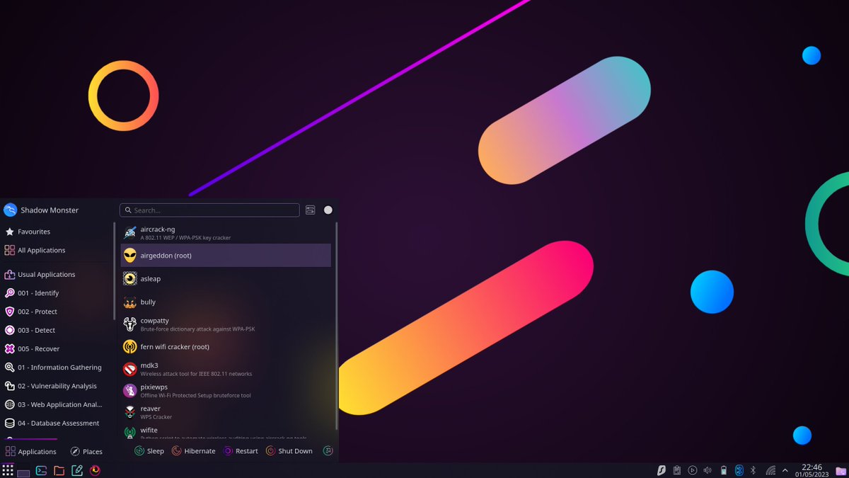 Rupok's tweet photo. Kali or any Linux doesn't really have to be boring. Colored up my Kali instance with KDE Plasma... 🎨

#kali #Pentesting #linux #kde https://t.co/GykMhXUsjg