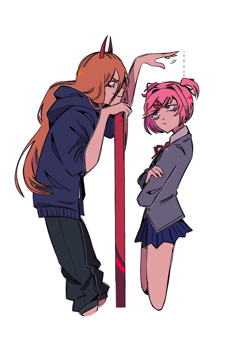 31ulkubo's tweet photo. Ddlc x chainsaw maley/2 #chainsawman #DDLC https://t.co/4zZzKn4h9p