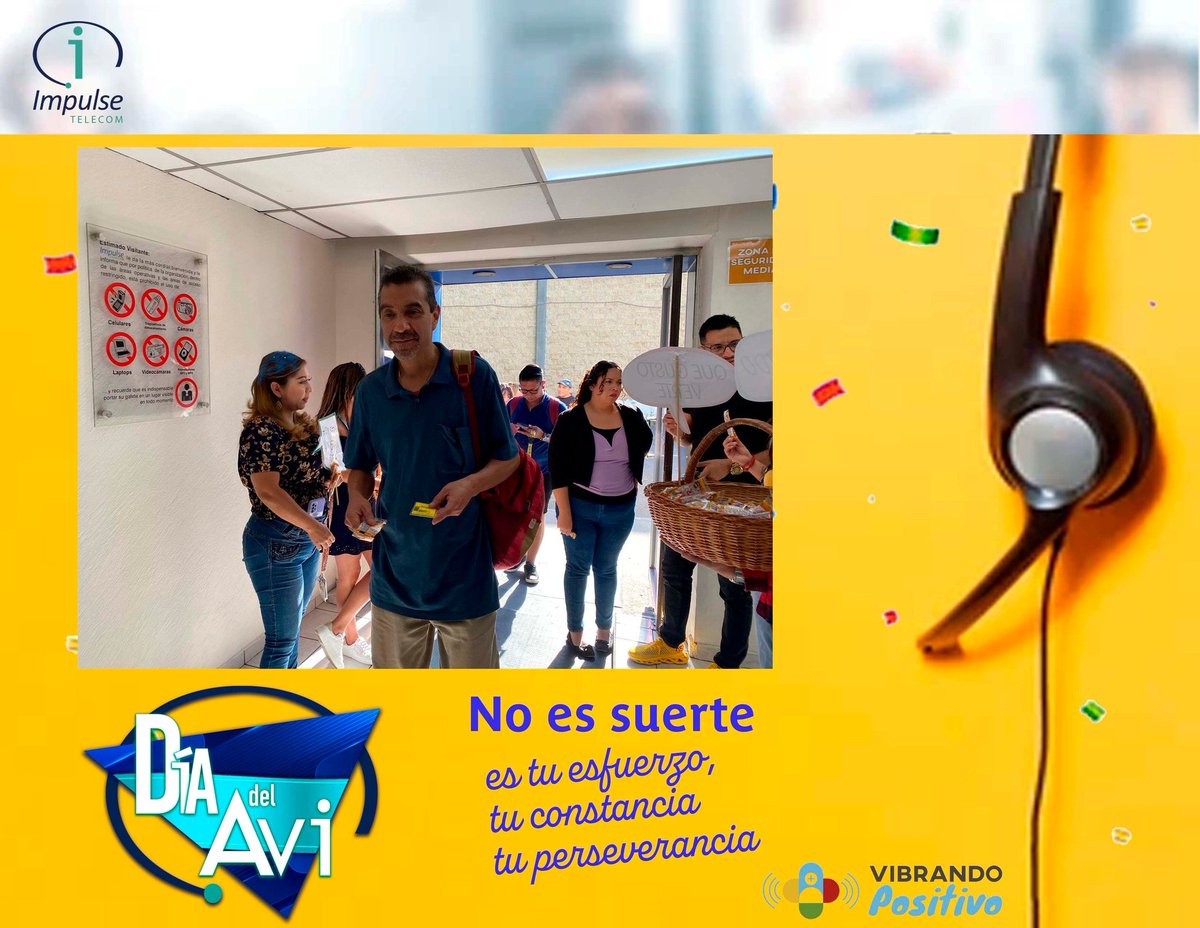VacantesImpulse's tweet photo. Feliz día del AVI a todos nuestros asesores.
Gracias por ser parte de Impulse.
Son nuestro #orgulloimpulse https://t.co/19bBsxfLnc