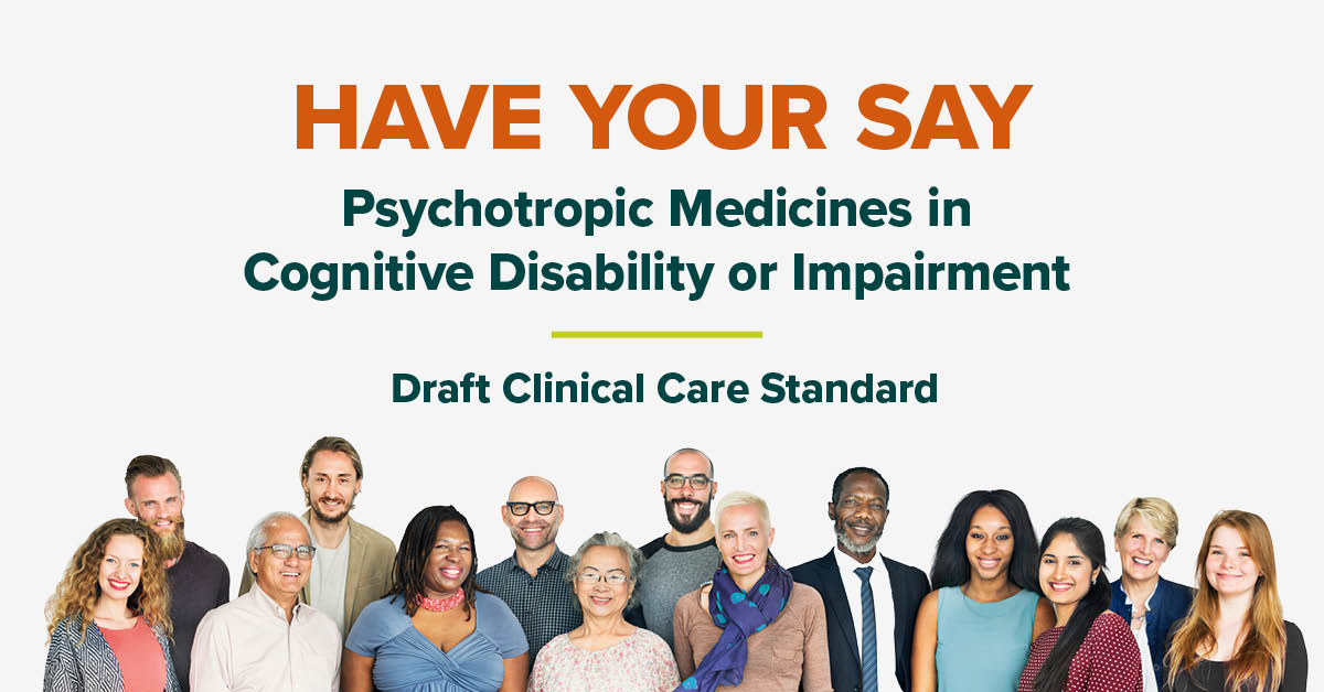 ACSQHC's tweet image. #Cognitivedisability can affect Australians of all ages and may be associated with #autism #dementia #intellectualdisability and other conditions. Have your say on the #PsychotropicMedicines in Cognitive Disability or Impairment #CCS.

Learn more ow.ly/40J050NZmqt #EasyRead
