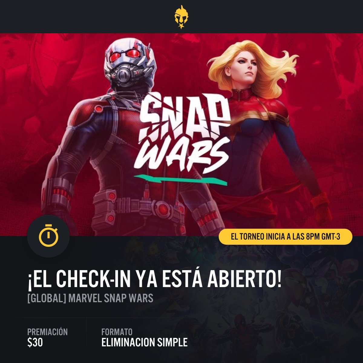 ¡Players! Atentos que el check-in ya empezó 

🔗egl.tv/tournament/7851