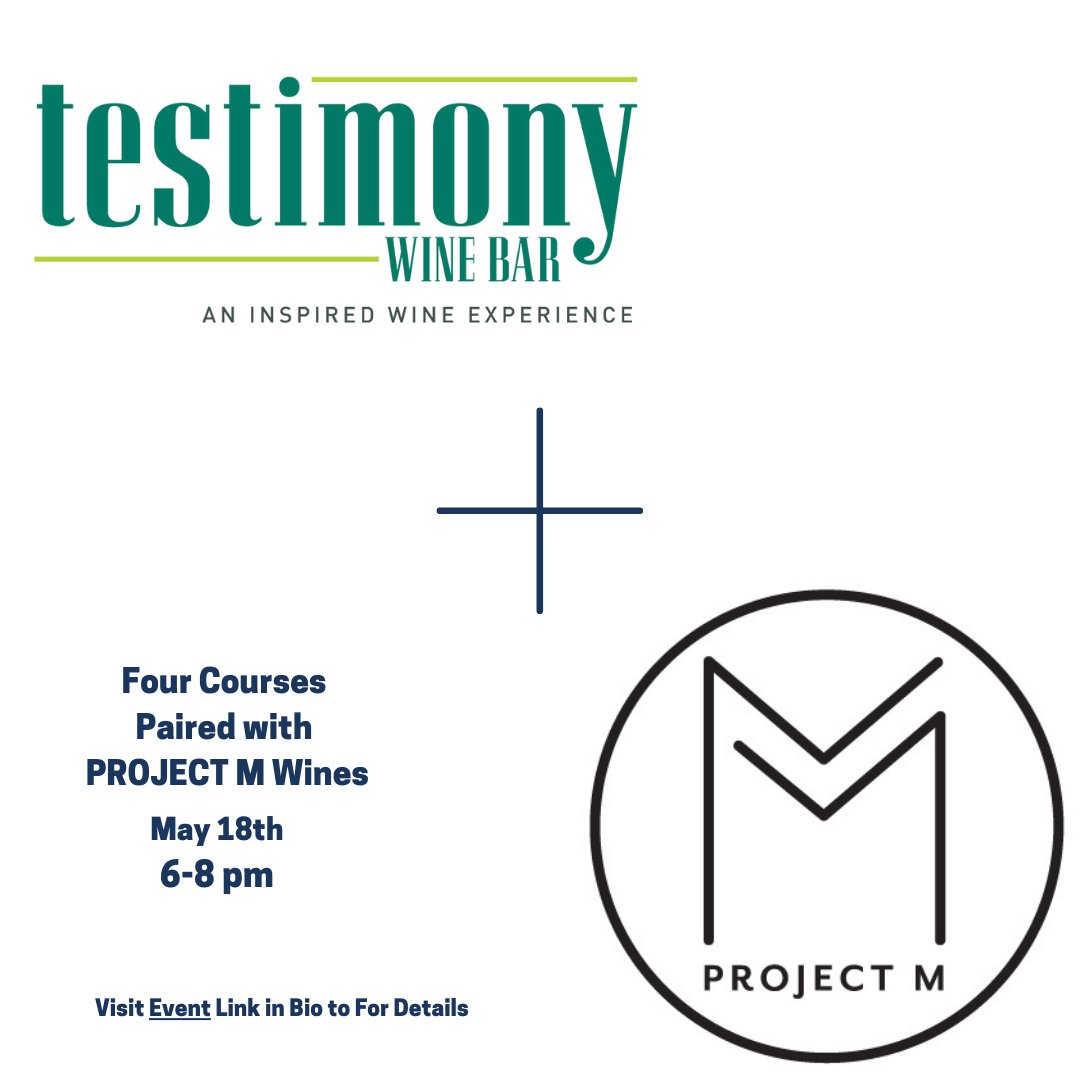 If you love food and wine as much as we do and are in Oregon's High Dessert on May 18th you won't want to miss this!
On May 18th we will be teaming up with Testimony Wine Bar for a Four Couse dinner paired with PROJECT M Wines.
projectmwines.com/events-page/wi…