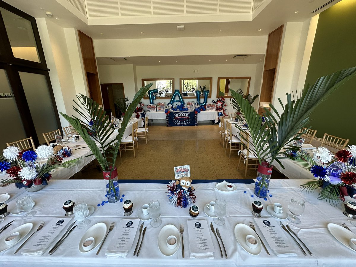 FAUBeachVB's tweet photo. Had a great time today at our NCAA send-off banquet at Mariposa! Huge thank you to Mayor Scott Singer, and council members Fran Nachlas and Yvette Drucker for celebrating with us!

#WinningInParadise https://t.co/7nqpK3l1cq
