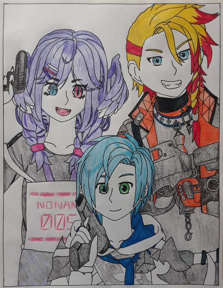 RitsuPachiPachi's tweet photo. I'm already late to draw this tbh... 

But I drew the TSB (Team Snakebite); Selen Tatsuki, Regis Altare, and Axel Syrios.

#TSBWin #TSBForever #WorkofAlt #ArtXel #ArtSuki https://t.co/mjArOLR58N