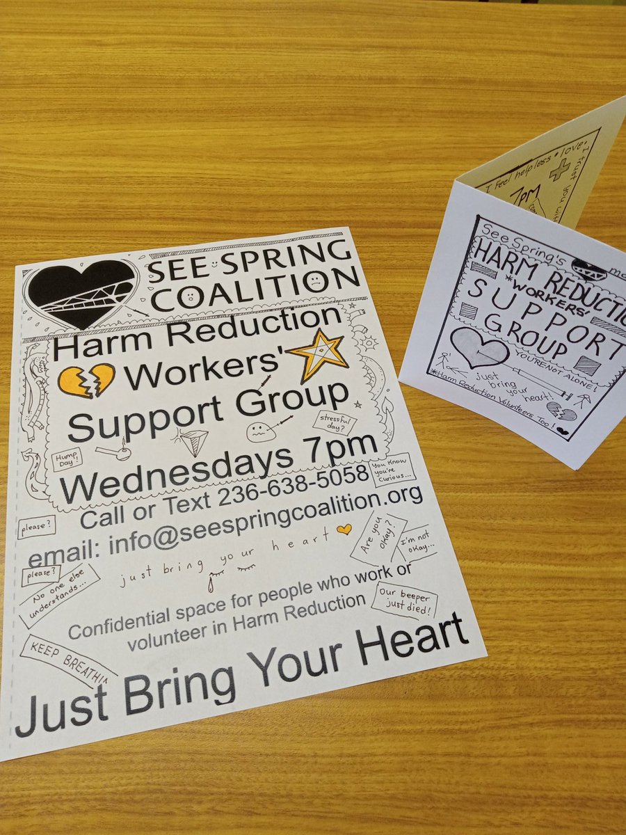 theniccc's tweet photo. Excited to share about @SeeSpringVic new support group for Harm Reduction Workers every Wednesday in #yyj at 7pm. (volunteers too!) Just Bring Your Heart #yyjpoli #harmreduction #stressmanagement https://t.co/CMd2xUZHWi