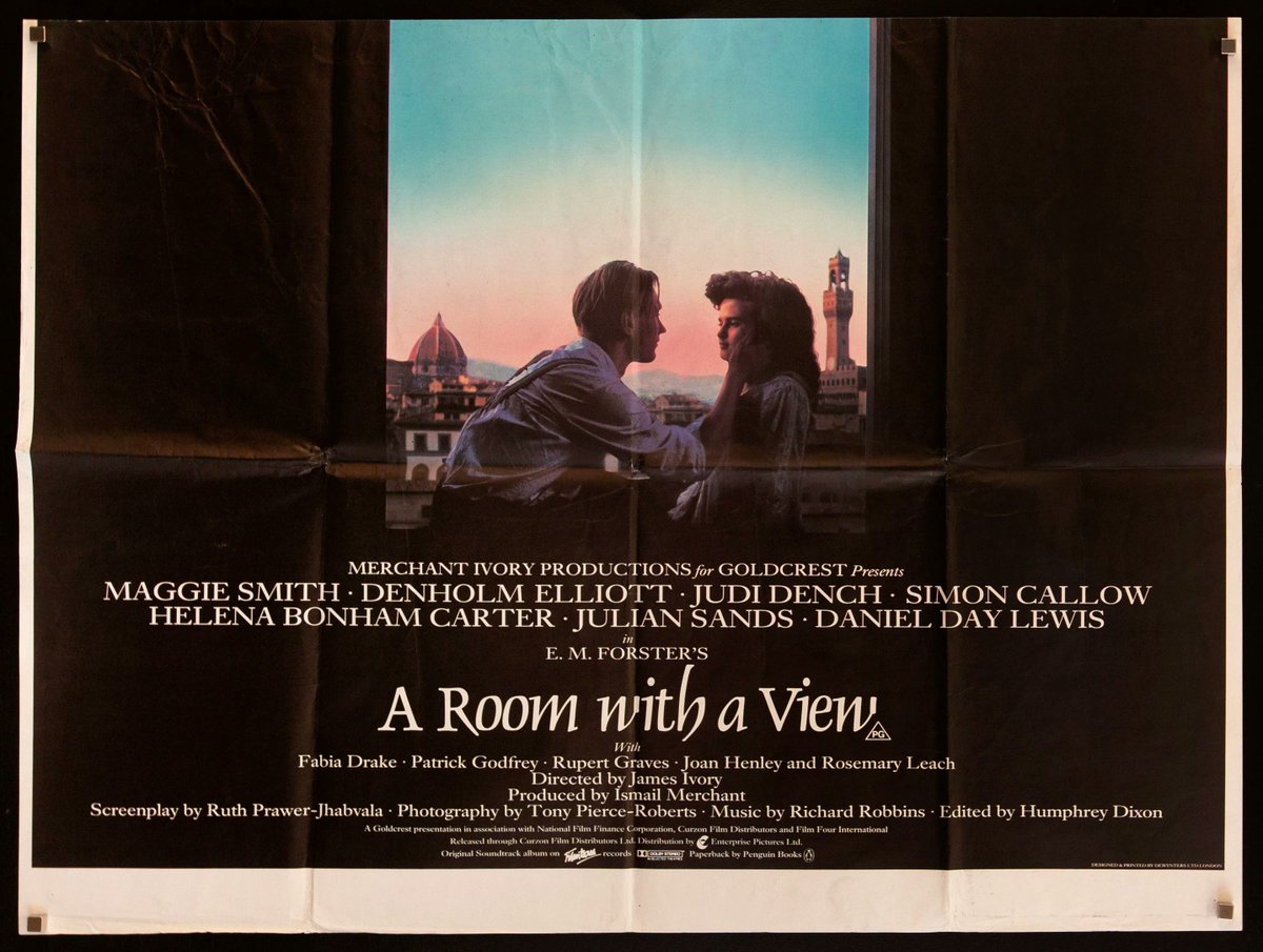 The critically-acclaimed 1985 #MerchantIvory film #ARoomWithAView is on #MOVIES!TV (CH. 2.2 in  #Detroit/#yqg) tonight at 10:40 p.m. It was adapted from #EMForster's 1908 novel and stars #HelenBonhamCarter and #JulianSands. This type of movie is seen on #PBS #MasterpieceTheatre.