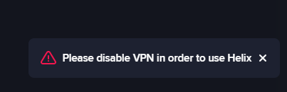 rysk_finance's tweet photo. This makes me very Bearish 🐻 on $INJ. Can anyone explain why a DEX like @HelixApp_  would not allow VPN use? Feels like it goes against cryptos decentralized ethos. https://t.co/h5YOHa3CGb