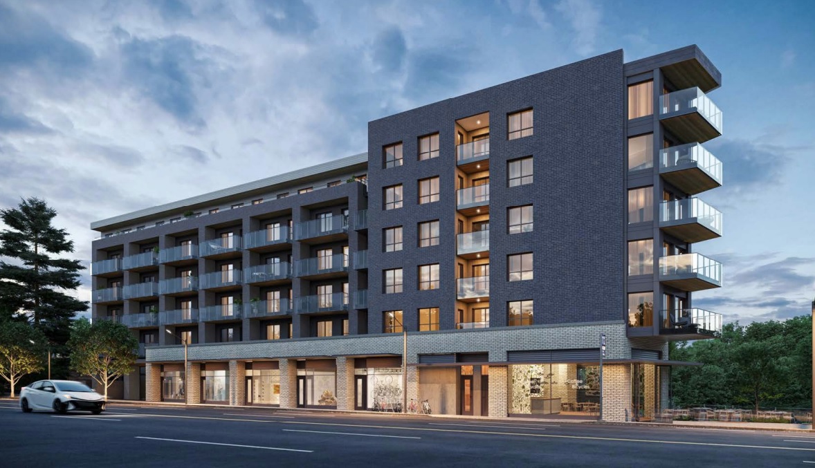 Redevelopment plans unveiled for long-vacant gas station site at East Broadway &amp; Victoria.

Plan includes 77-rental units (26 below market) above 6,300 SF of retail space. 6-storeys, 3.0 FSR.

Developer: Third Space
Architect: Yamamoto

Details: bit.ly/4212QbS