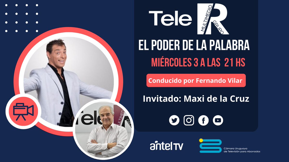 diariolaruy's tweet photo. #TeleR | 👉Este miércoles 03 en El Poder de la Palabra, Fernando Vilar nos trae una entrevista mano a mano con Maxi de la Cruz
📅Miércoles 21 h
📺 https://t.co/irQaY88NXK
Usuarios de Twitter @vilnando
@maxidelacruz https://t.co/E4nvUl4qyl