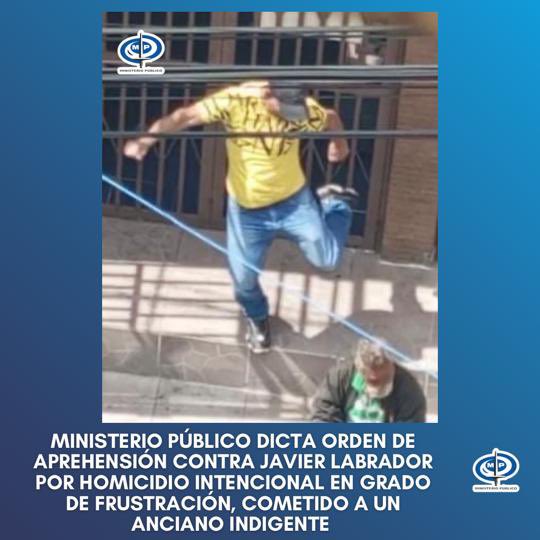TarekWiliamSaab's tweet photo. #SOLICITADA por el @MinpublicoVEN orden de aprehensión contra el cobarde #criminal Javier Labrador quien por el solo placer de dañar: le cayo a patadas a un anciano indigente en Petare #JUSTICIA https://t.co/hFXwA5OvIQ