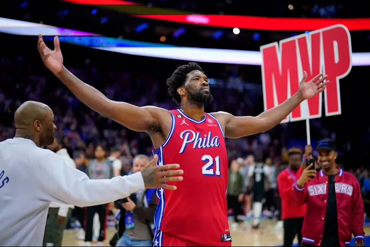 “Free-throw merchant”
“Flopper”
“MVPity”
“Sympathy MVP”
“Flopbiid”
“Most Valuable Philadelphian”
“Participation trophy”

You can call him whatever the hell you want, just make sure you include MVP

Joel Embiid, your 2022-2023 NBA Most Valuable Player

#TrustTheProcess