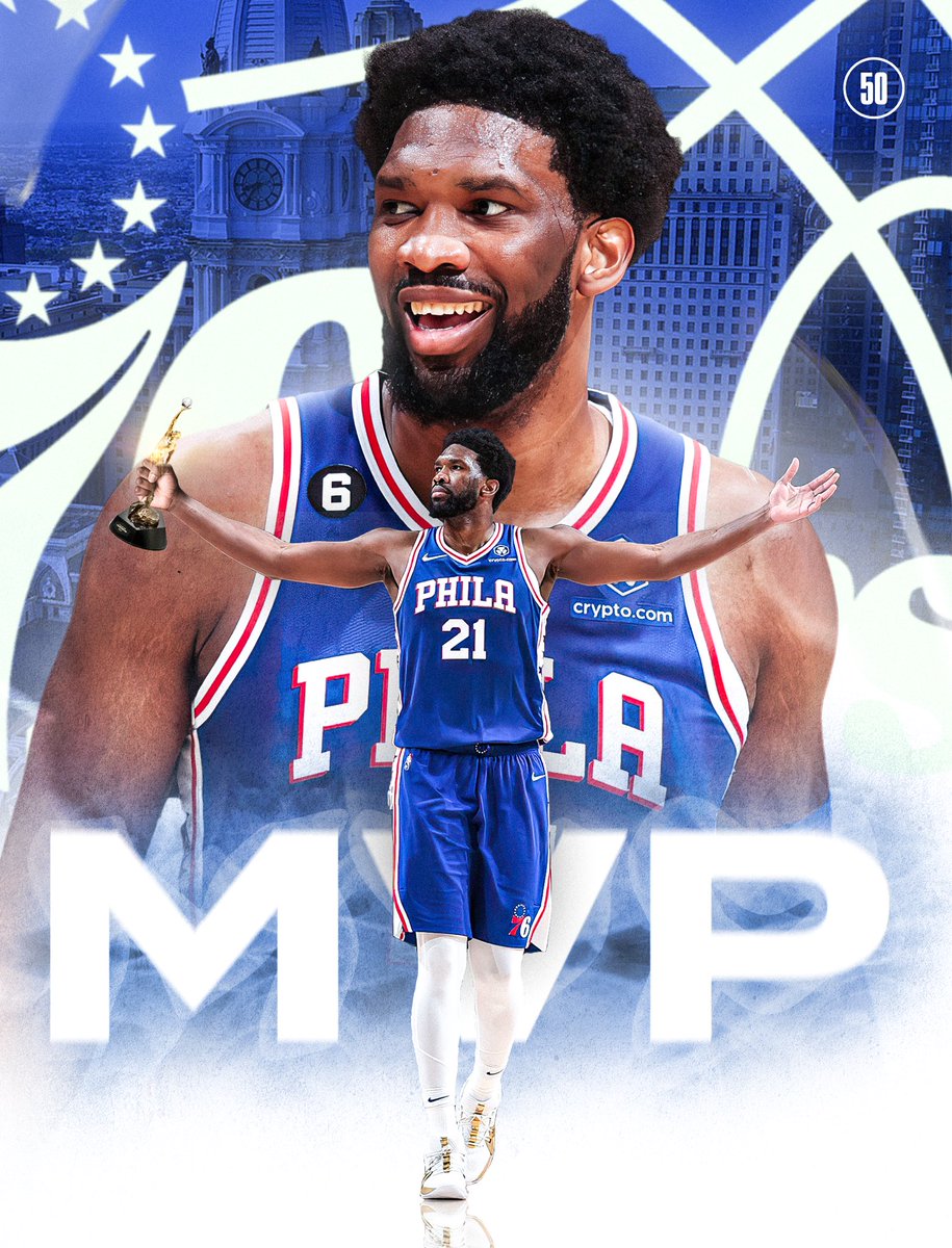 🚨 JOEL EMBIID MVP 2023 🚨

Après deux deuxièmes places consécutives, le pivot camerounais remporte le trophée de Most Valuable Player…la récompense individuelle ultime de la NBA 🍾
All-Star, meilleur scoreur, MVP ; quoi qu’il advienne, Joel a déjà marqué son époque !