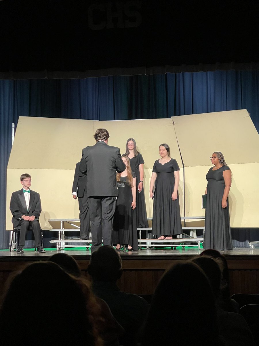 Chamber singers concert. Nice job Shelby Berkeley and students. 💚🤍
