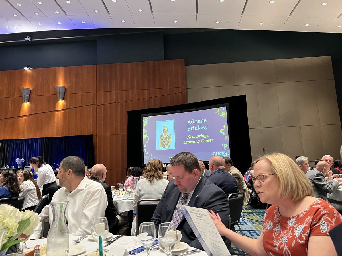 HcpsProgram's tweet image. Congratulations again to Mrs. Adriane Brinkley, EIP&apos;s Teacher of the Year!!! 💙💛