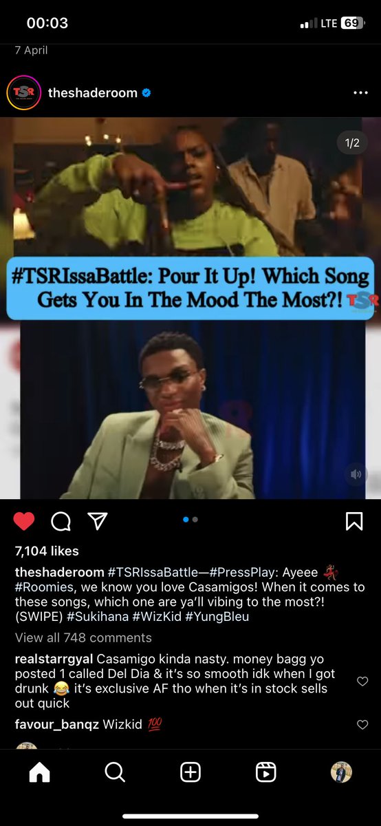 FavourBanqz's tweet image. Which Casamigos song do y’all prefer via #shaderoom on IG