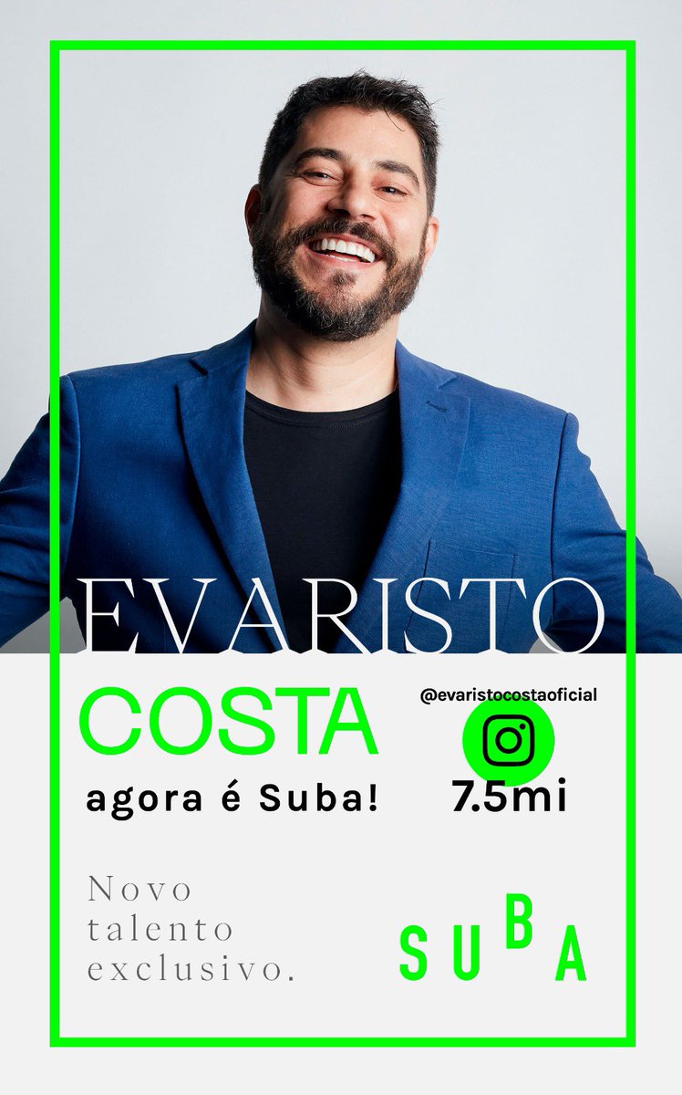 “Jornalista, apresentador e criador de conteúdo, Evaristo é referência no cenário de comunicação nacional.
Realizou de forma inovadora e bem sucedida a transição do jornalismo para o entretenimento, e hoje se conecta com sua audiência como ninguém.
Ele chega para integrar o