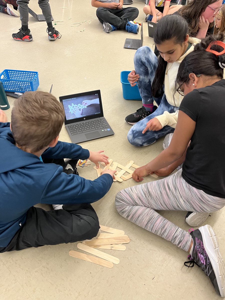 AvonHahn's tweet photo. STEM Friday. Students explored potential and kinetic energy by starting a ‘chain reaction’. It took a lot of perseverance!! https://t.co/K7wUZhPRUr