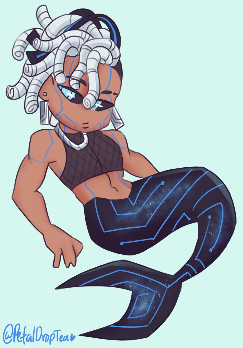 PetalDropTea's tweet photo. I've never done a #mermay before so I thought I'd have fun and work on some fanart again and to make up for not posting on the first I drew 2~ ✨ @XIIDogma and @JujuMellivora ✨ (Also wanted an excuse to draw them again 👉🏼👈🏼💕) https://t.co/JnGMlw2v1o
