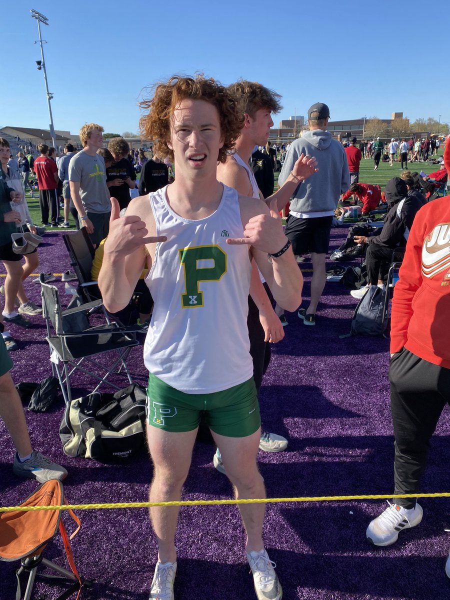 JP Mattern broke his own school record in the 300 hurdles with a 38.97!