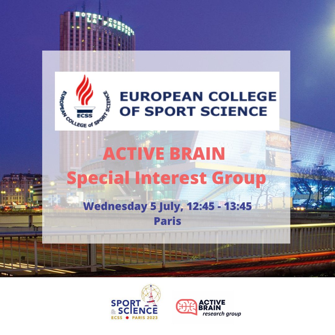 🚨 Active Brain Research group is initiating the Active Brain Special Interest Group at the <a href="/E_C_S_S/">ECSS</a> !
We can’t wait to meet you there and have you as part of the Active Brain SIG!

👉🏻 More infos   buff.ly/42dyin1