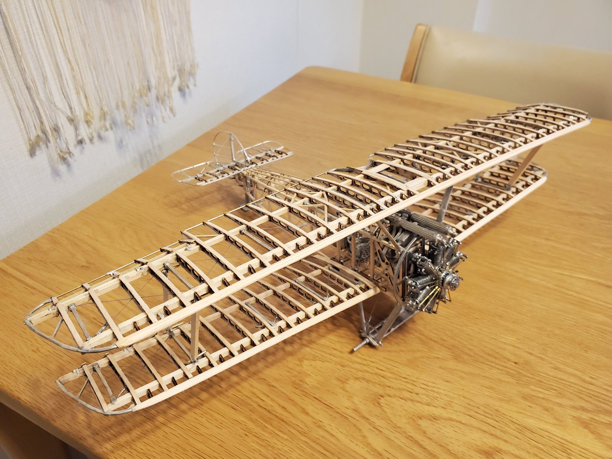 Modeler1221's tweet photo. 1/16 Biplane modelSopwith Camel F.1 (Model Airways)
下の翼を吊りました。これからワイヤーブレスで固めて行きます。今日から新しい帆船も開始予定
#Sopwithcamel #複葉機 #模型飛行機 #biplane #modelaircraft #modelaiplane
#modelairwayskits #modelairplanes #airplanemodel https://t.co/EBtMOJ13ek