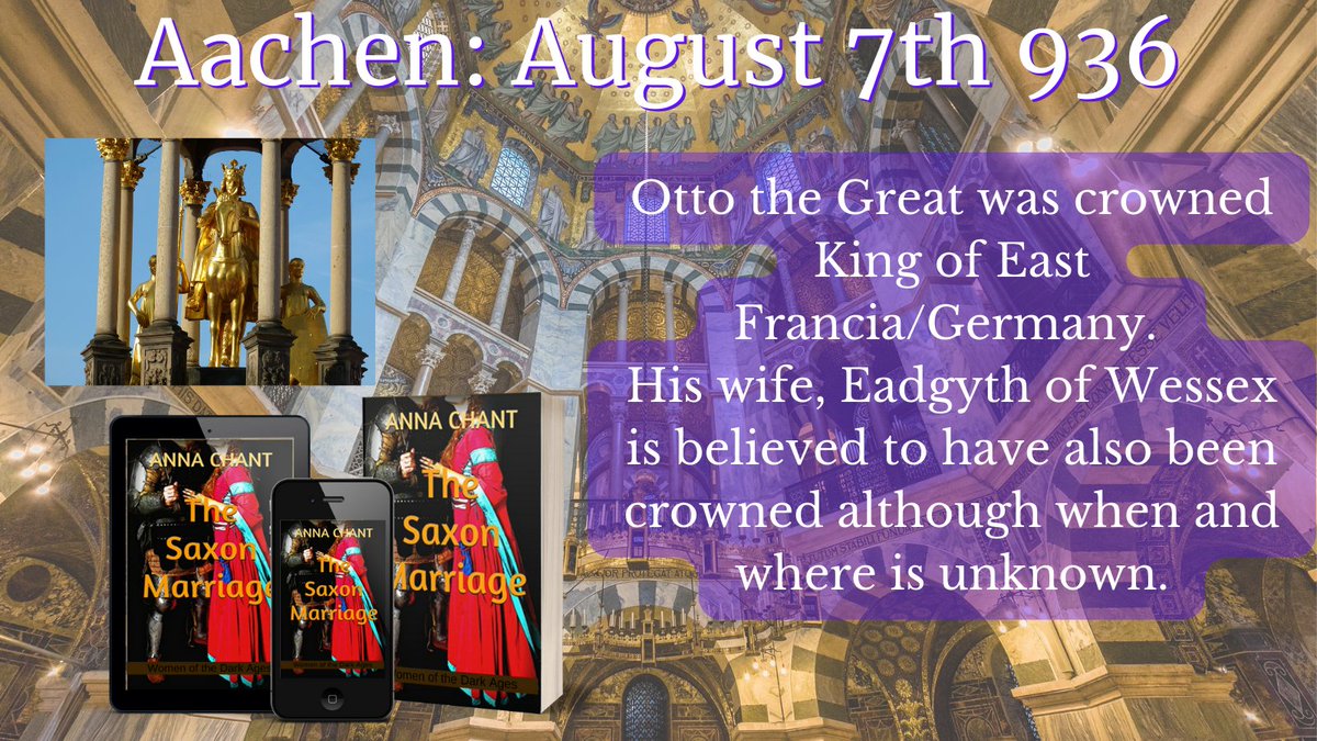 A triumphant occasion for the young Otto. But enemies are lurking, even in the heart of the family...

Romance & conflict in medieval Germany as Eadgyth of Wessex & Otto of Saxony make The Saxon Marriage
mybook.to/SaxonMarriage
#Coronation #KingandQueen #HistFicMay