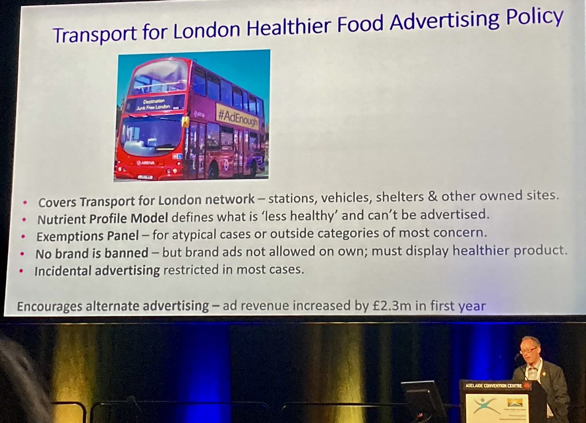 Amazing that junk food advertising bans on public transport actually ended in increases in advertising revenue in the UK. #foodmarketing @CRUK_Policy #Prevention2023