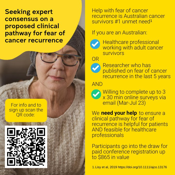 A/Prof Ben Smith @bensmithphd.bsky.social (@cancer_k2a) on Twitter photo Big thanks to <a href="/POCOG1/">POCOG</a> <a href="/COSAoncology/">COSA</a> <a href="/CancerCouncilOz/">CancerCouncilOz</a> <a href="/McGrathFdn/">Mcgrathfdn</a> <a href="/PC4TG/">PC4</a> <a href="/UTS_CST/">Cancer Symptom Trials</a> <a href="/CancerSPHERE/">SPHERE Cancer Clinical Academic Group</a> <a href="/SydCancerPtnrs/">Sydney Cancer Partners</a> <a href="/swsydUNSW/">UNSW South West Sydney Clinical Campuses</a> & colleagues for supporting our study seeking consensus on a #FearofRecurrence clinical pathway!🙏
Please keep sharing/participating👇 unsw.au1.qualtrics.com/jfe/form/SV_00… Big thanks to <a href="/POCOG1/">POCOG</a> <a href="/COSAoncology/">COSA</a> <a href="/CancerCouncilOz/">CancerCouncilOz</a> <a href="/McGrathFdn/">Mcgrathfdn</a> <a href="/PC4TG/">PC4</a> <a href="/UTS_CST/">Cancer Symptom Trials</a> <a href="/CancerSPHERE/">SPHERE Cancer Clinical Academic Group</a> <a href="/SydCancerPtnrs/">Sydney Cancer Partners</a> <a href="/swsydUNSW/">UNSW South West Sydney Clinical Campuses</a> & colleagues for supporting our study seeking consensus on a #FearofRecurrence clinical pathway!🙏
Please keep sharing/participating👇 unsw.au1.qualtrics.com/jfe/form/SV_00…