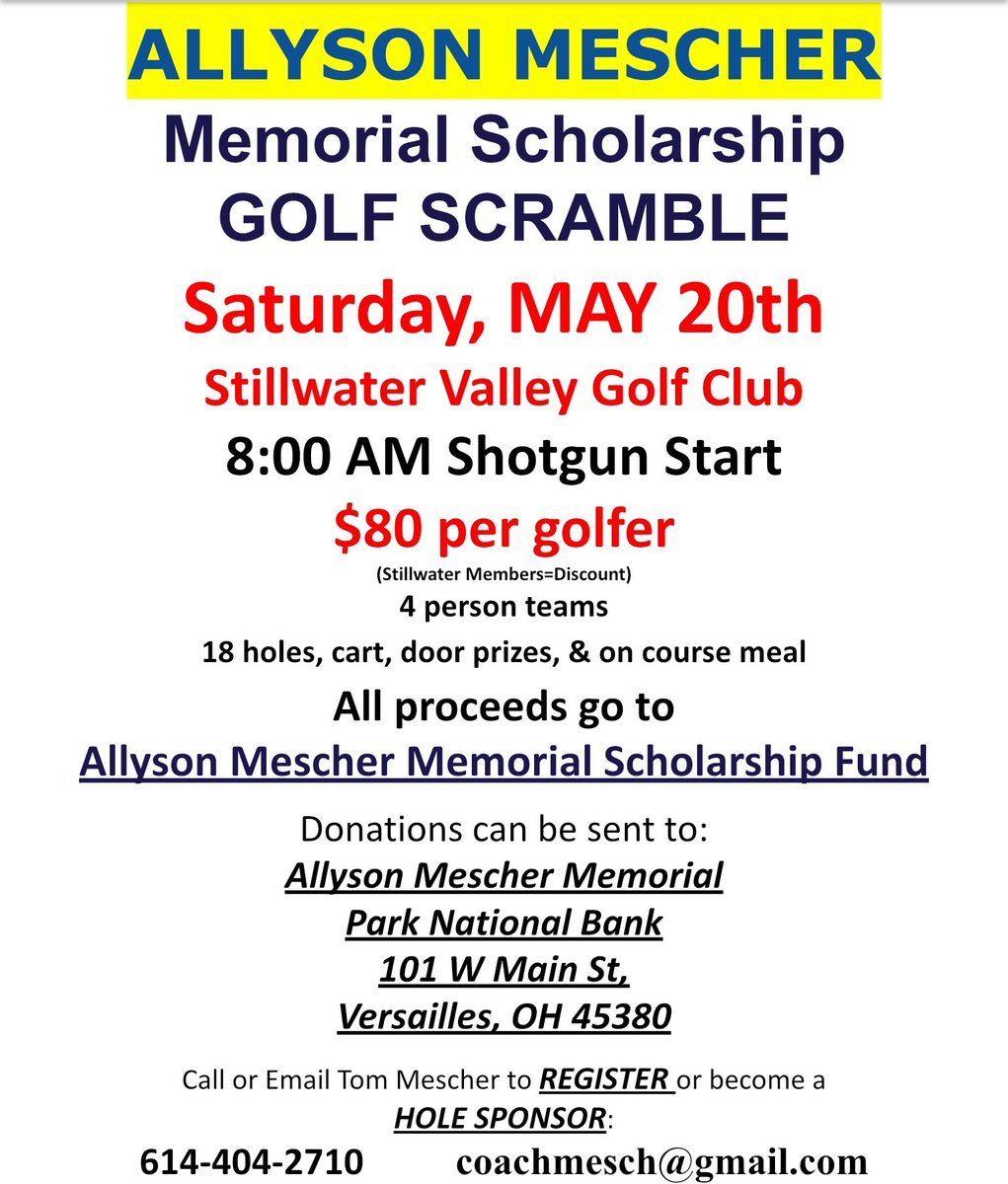 There is still room to get into
The Ally Memorial!  Get a team together or let us know if you are looking for one to play on!!!