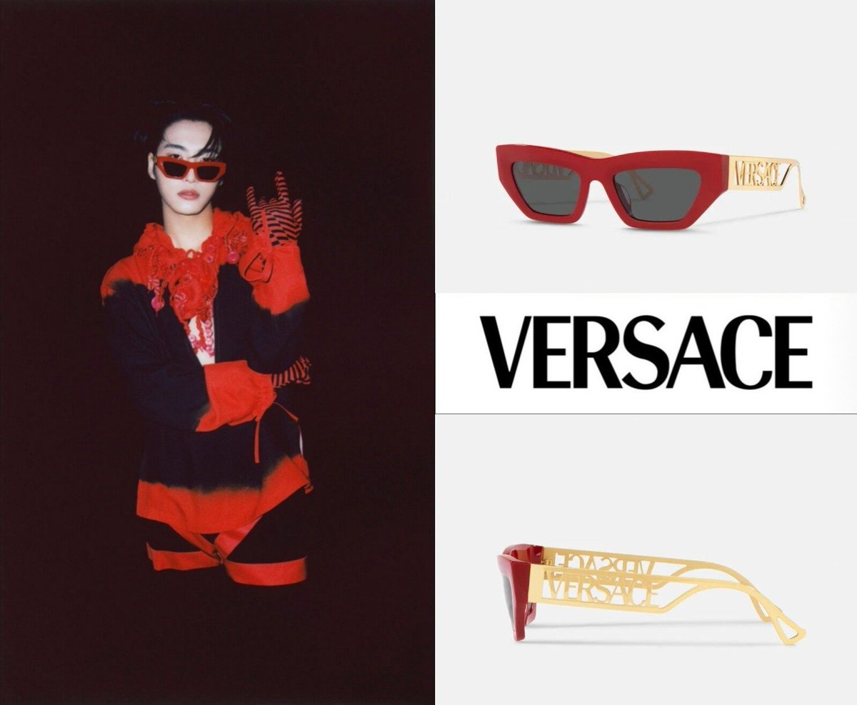 Seonghwa with #VersaceEyewear from the women collection for #VersaceFW22.

#SEONGHWA #VersaceSunglasses @Versace @ATEEZofficial