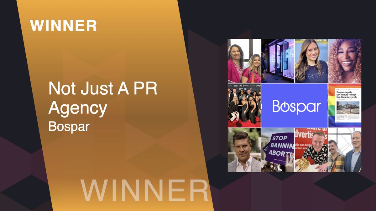 #SABREAwardsNA WINNER: PR AGENCY EMPLOYEE PROGRAM: Not Just A PR Agency -  <a href="/BosparPR/">Bospar PR</a>