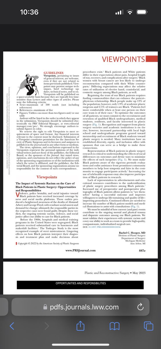 Excited to share this viewpoint pdfs.journals.lww.com/plasreconsurg/… Thanks to Kavitha Ranganathan for the inspiration and partnership. @waljeejenn for mentorship and refinement,  @kecchung and @prsjournal for providing the platform.  More work ahead  @UMichSurgery