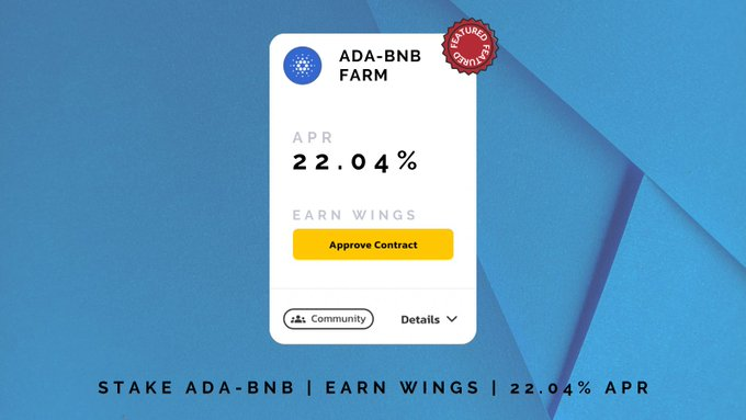 FLS_News_1's tweet photo. ๐ฉ๏ธ @Jetfuelfinance Farm For #Cardano On #Jetswap!
โ
Stake $ADA - $BNB
โ
Earn $WINGS
โ
Enjoy APR at 22%
โฌ๏ธStake Here:
https://t.co/PEjA8IcZTm https://t.co/N79wNpjUCG