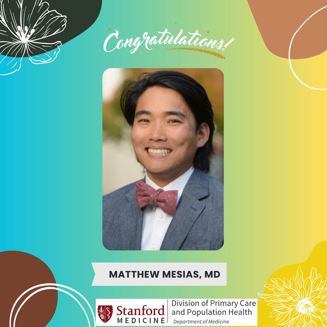 Stanford Primary Care and Population Health (@stanford_pcph) on Twitter photo Congratulations to Dr. Matthew Mesias for being the first Stanford faculty ever awarded the prestigious Geriatric Academic Career Award (GACA) in April 2023. <a href="/stanforddeptmed/">Stanford Department of Medicine</a> <a href="/stanford/">Stanford University</a>.med <a href="/stanfordoce/">StanfordMedicineOCE</a> <a href="/stanfordfmrp/">Stanford Health Care - O’Connor Hospital FMRP</a> <a href="/ravenswoodfhn/">Ravenswood Family Health Network</a> Congratulations to Dr. Matthew Mesias for being the first Stanford faculty ever awarded the prestigious Geriatric Academic Career Award (GACA) in April 2023. <a href="/stanforddeptmed/">Stanford Department of Medicine</a> <a href="/stanford/">Stanford University</a>.med <a href="/stanfordoce/">StanfordMedicineOCE</a> <a href="/stanfordfmrp/">Stanford Health Care - O’Connor Hospital FMRP</a> <a href="/ravenswoodfhn/">Ravenswood Family Health Network</a>