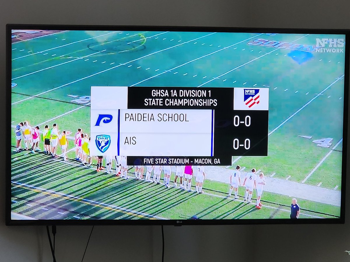 Di_R0's tweet image. Couldn't make it to Macon for the game, but cheering on @AIS_Eagles at the state championship from home! Let's go boys 🦅⚽️