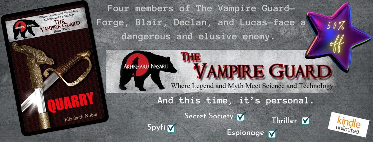 Four members of The Vampire Guard—Forge, Blair, Declan, and Lucas—face a dangerous and elusive enemy. And this time, it’s personal.

amazon.com/gp/product/B09…

#romance #vampire #paranormal #reading #thetbrpile