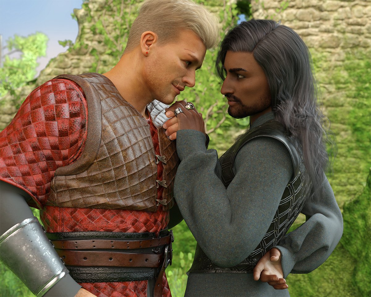 Render for ch 27 of my webnovel, Dragon's Fall! If you like gay fantasy adventure romance stories with a twist of mystery, you'll like this, so give it a read! Apparently I can unlock ad revenue when I hit 100 subscribers on Tapas, so help a broke writer/artist out?
#TapasMedia