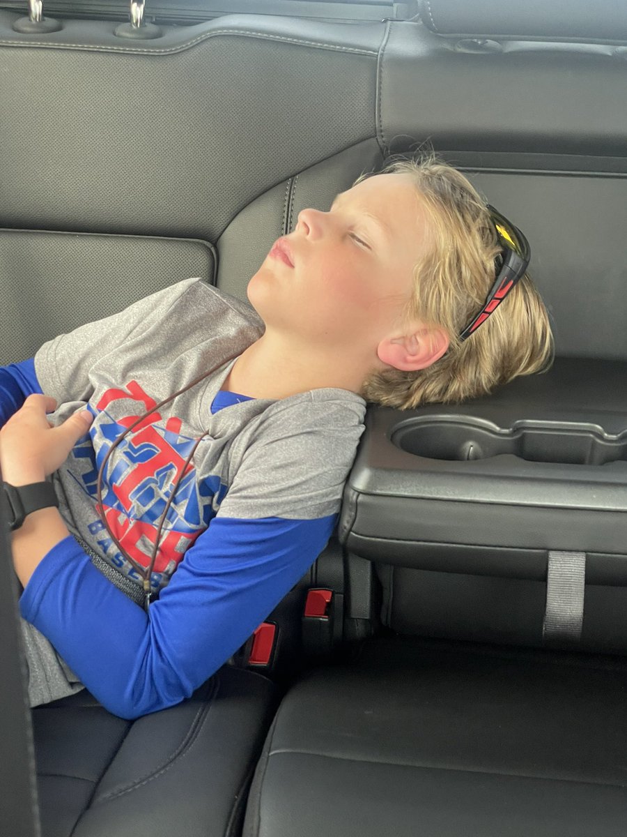 durrett's tweet image. Pre game cat nap on the way to Globe Life Park! Go Rangers! #globelifefaces