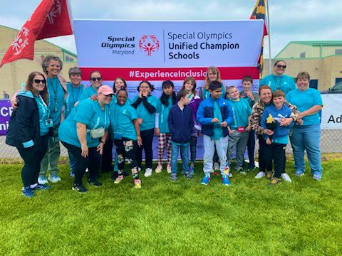 Ms_Plunkett2's tweet photo. We had a great Special Olympics field day last week 💙 Couldn’t be more proud of this group of students. @FCPSAdaptedPE @Staceywhitmore6 @MonocacyESSLP https://t.co/025l9HFQXW