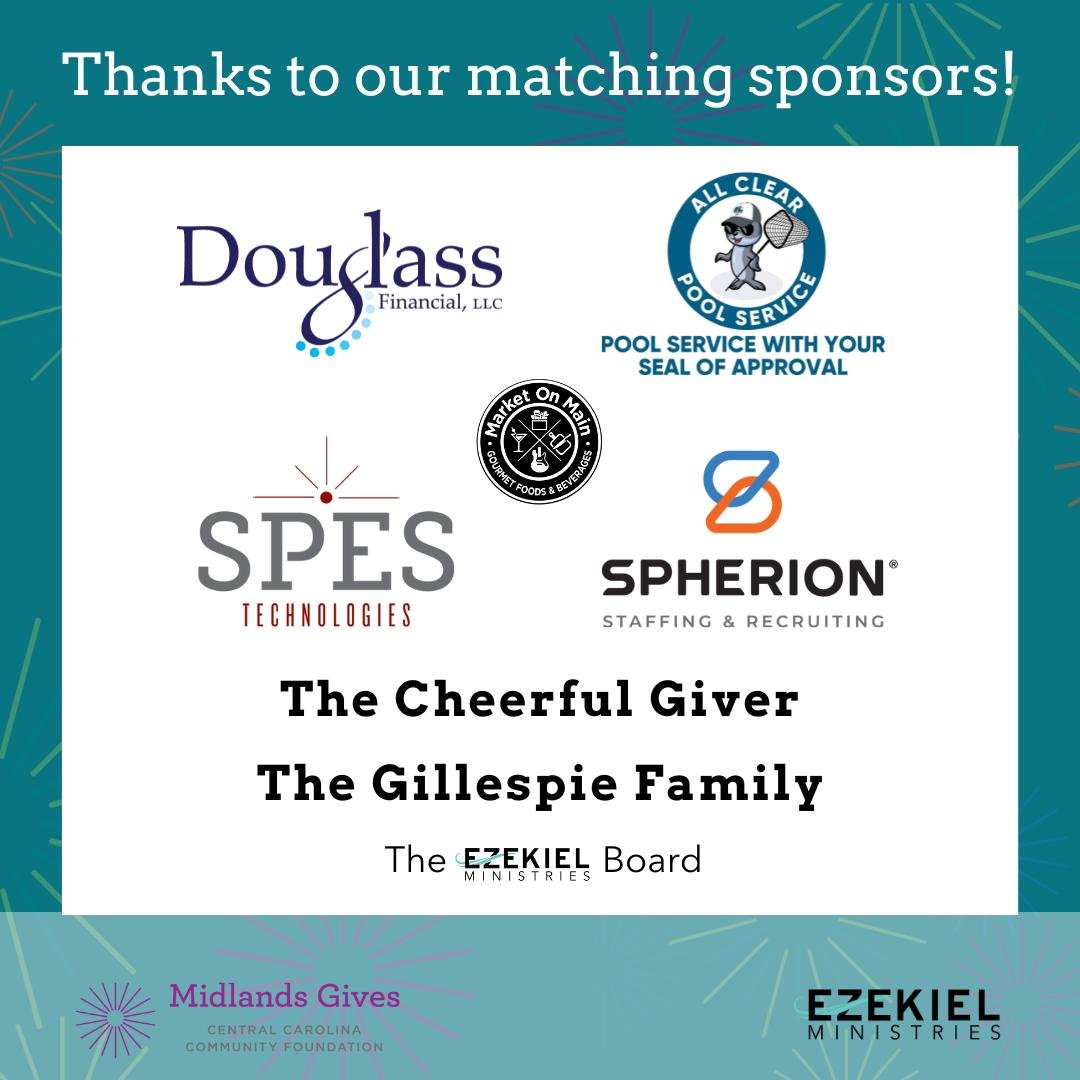 Thank you to our matching sponsors for Midlands Gives 2023!
#InvestForImpact #MidlandsGives #nonprofit #mentoring #itonlytakesone #MidlandsGives2023 #ColumbiaSC