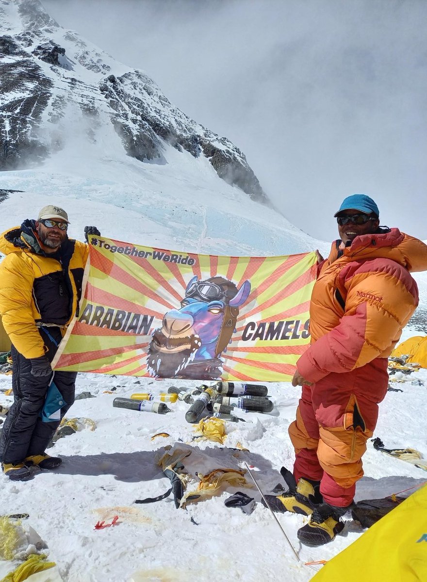 ArabianCamels's tweet image. DID YOU KNOW!?🗣️🗣️🗣️ Who was the first NFT community to put their flag on the peak of @MountEverest ? 

That’s right - @ArabianCamels in May 2022🔥🐪🔥🐪🏔️🏔️ #TogetherWeRide