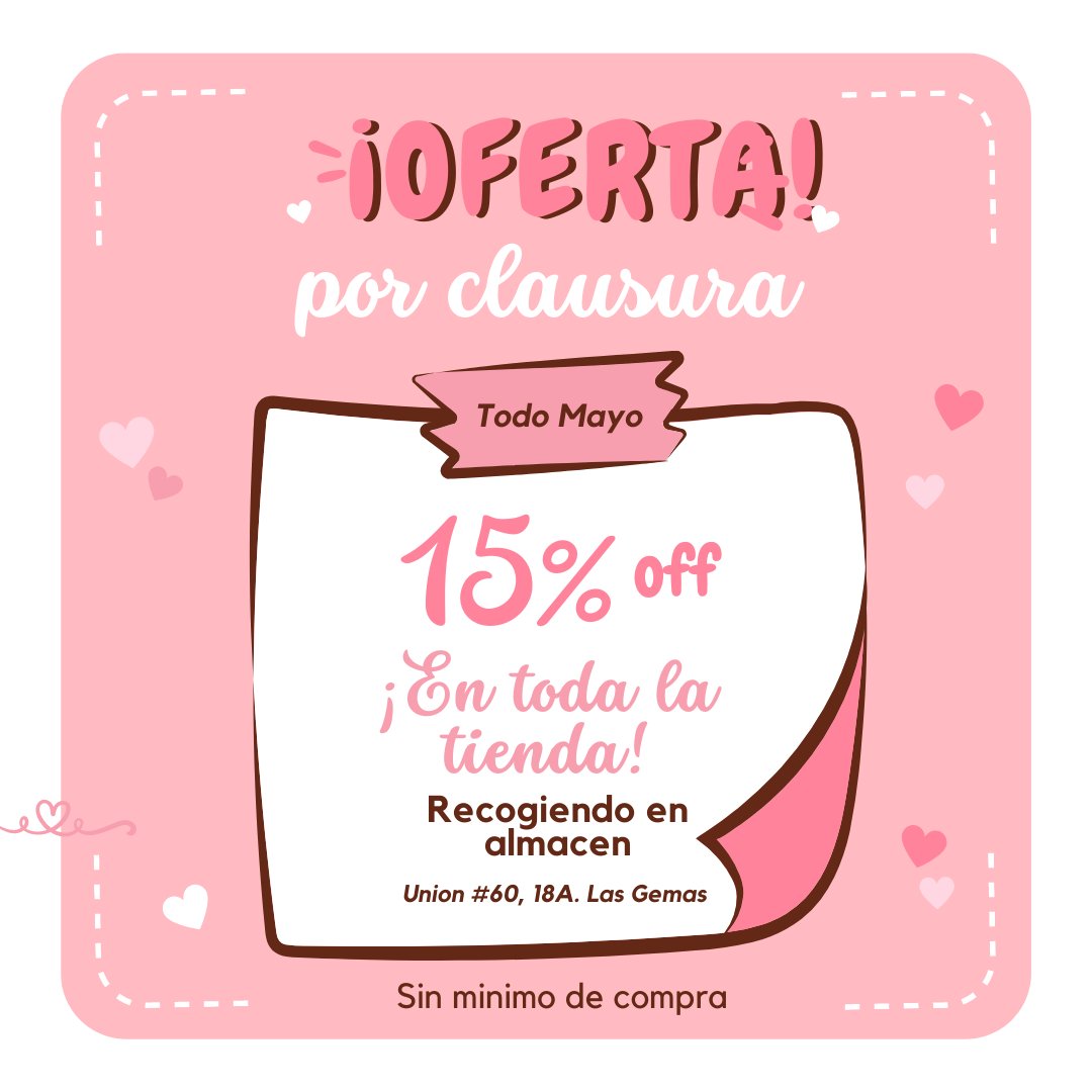 GrayLoveStore's tweet image. 💥 OFERTA POR CLAUSURA 💥
-15% en toda la tienda recogiendo en Alamacen
🏣 Calle Unión #60, 18A. Colonia Las Gemas
📍bit.ly/3PK9U6e
Catalogo:  graylovestore.com
📱 Pedidos via Whatsapp 
➡️ wa.me/524461357747

#SexShop #GrayLoveStore #Queretaro #Sexo #placer