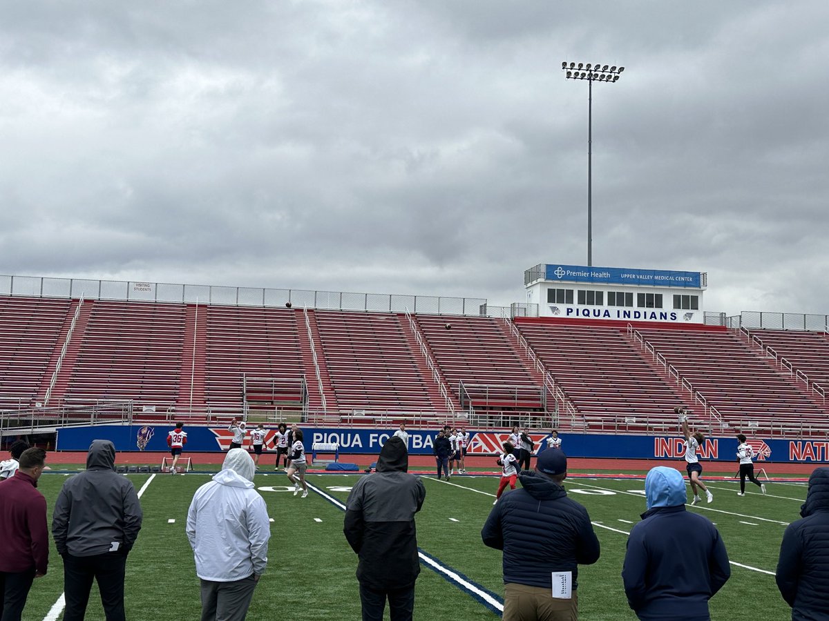A big thank you to all the coaches that came to the MVL showcase at Alexander Stadium to watch our players. Piqua appreciates your time and effort to be there for our kids. #WeArePiqua .