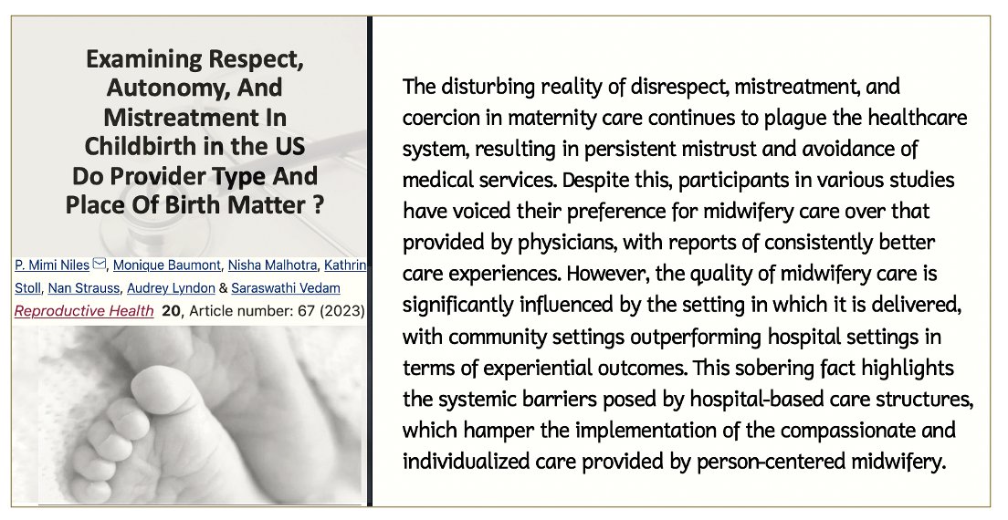 Our latest paper reveals the reality of disrespect & mistreatment in childbirth & that midwives provide better care at home than in hospitals. Are hospitals obstructing respectful maternity care? @mi_niles @nanstrauss @audreylyndon @UBCMidwifery @UBCDoM 
…tive-health-journal.biomedcentral.com/articles/10.11…